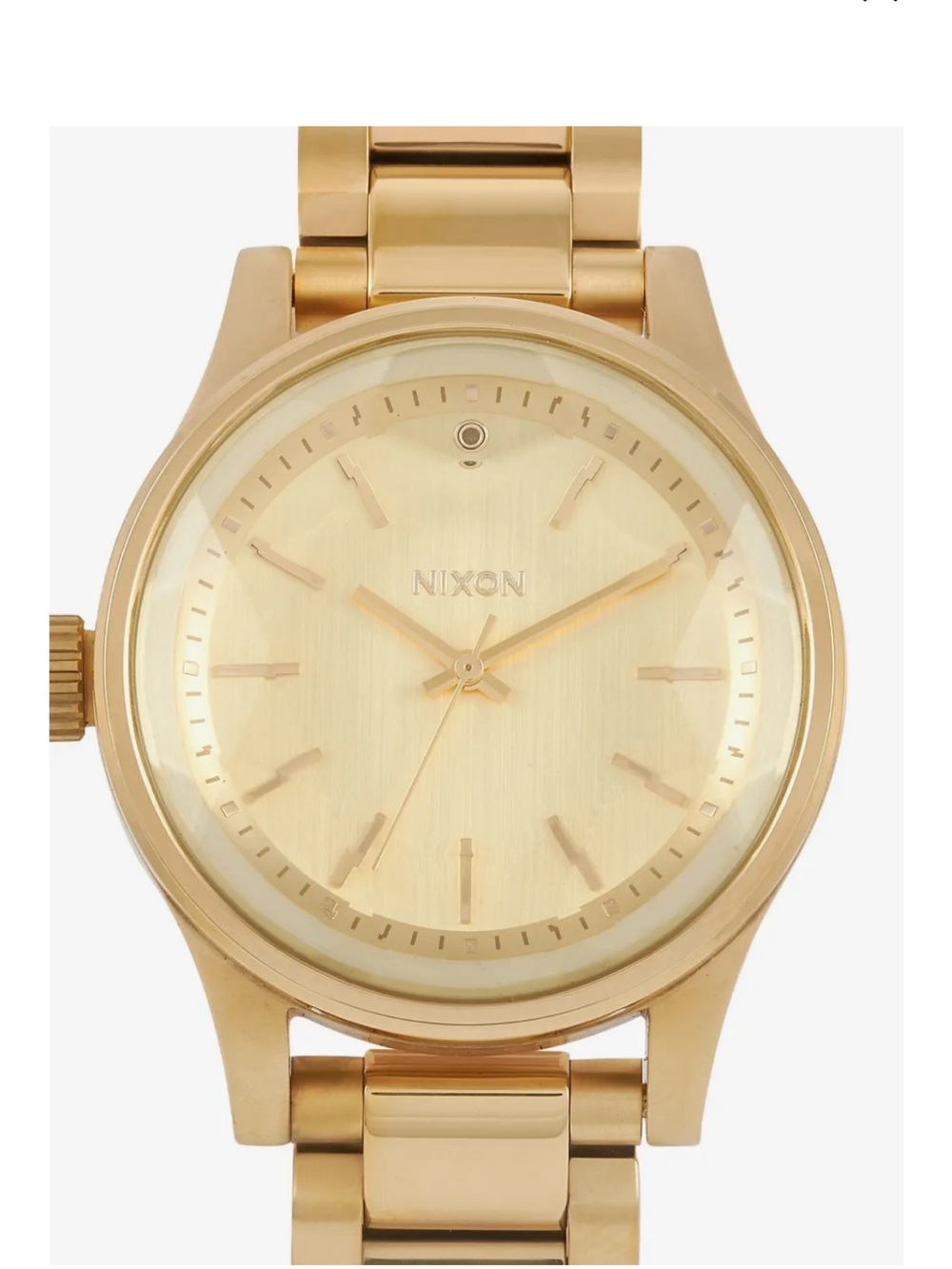 Nixon Women’s Gold Bracelet Watch with Minimalist Dial